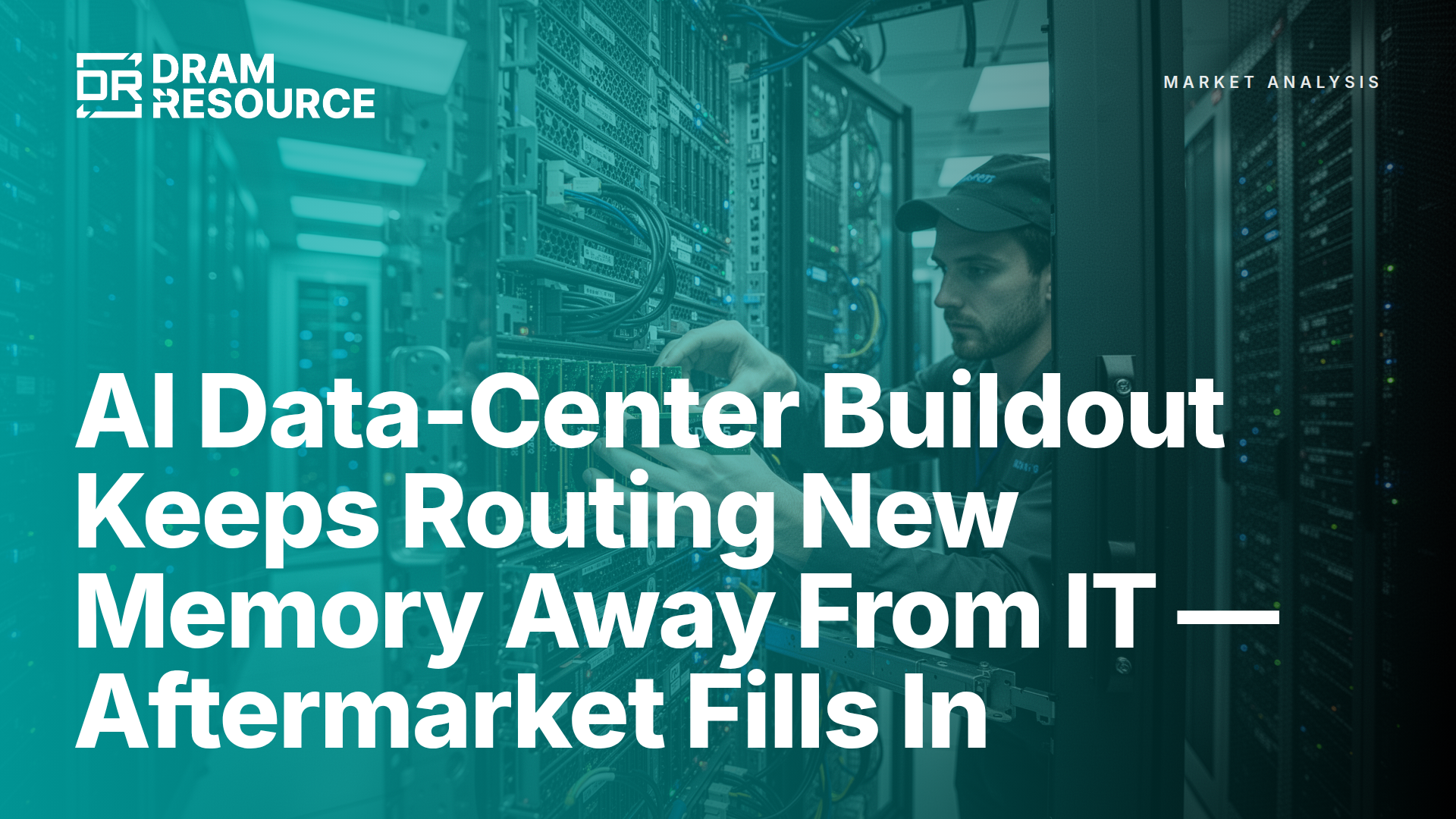 AI Data-Center Buildout Keeps Routing New Memory Away From IT — Aftermarket Fills In