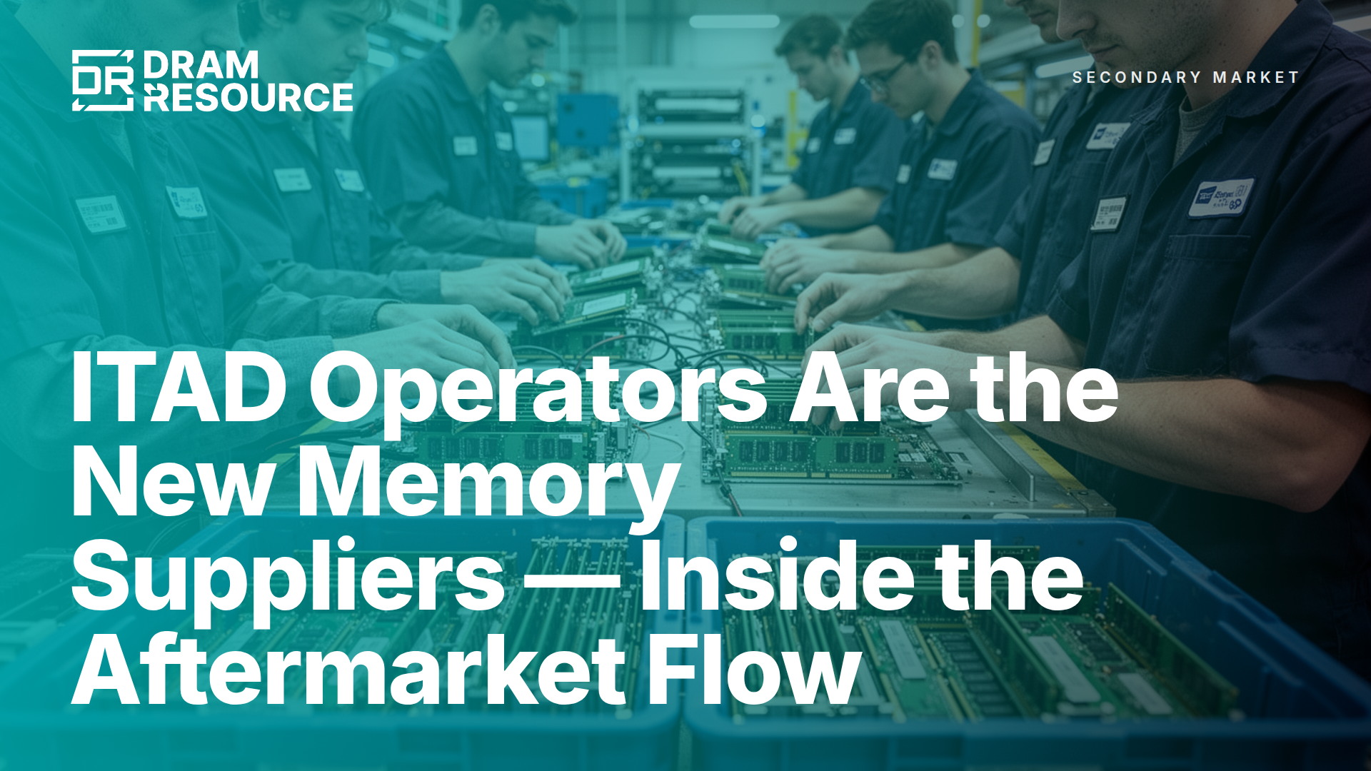 ITAD Operators Are the New Memory Suppliers — Inside the Aftermarket Flow