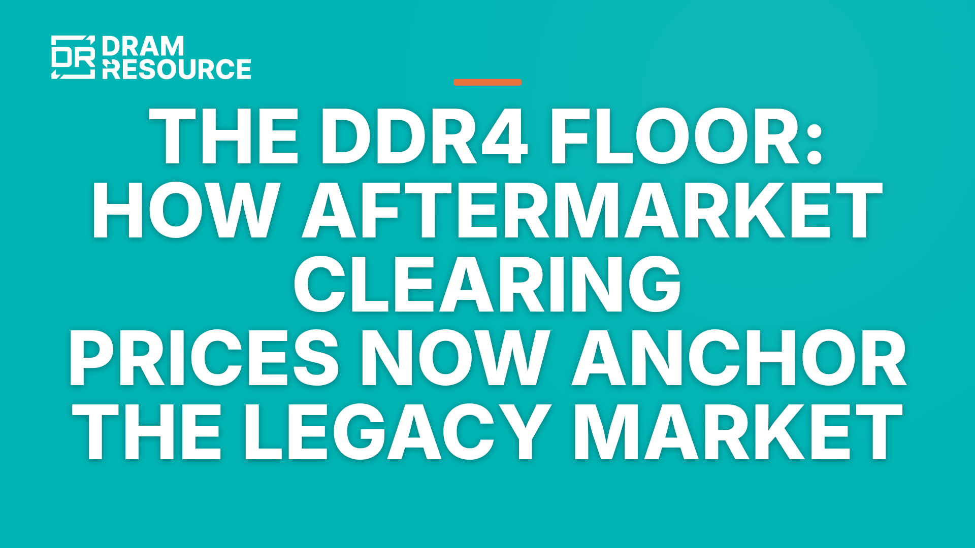The DDR4 Floor: How Aftermarket Clearing Prices Now Anchor the Legacy Market
