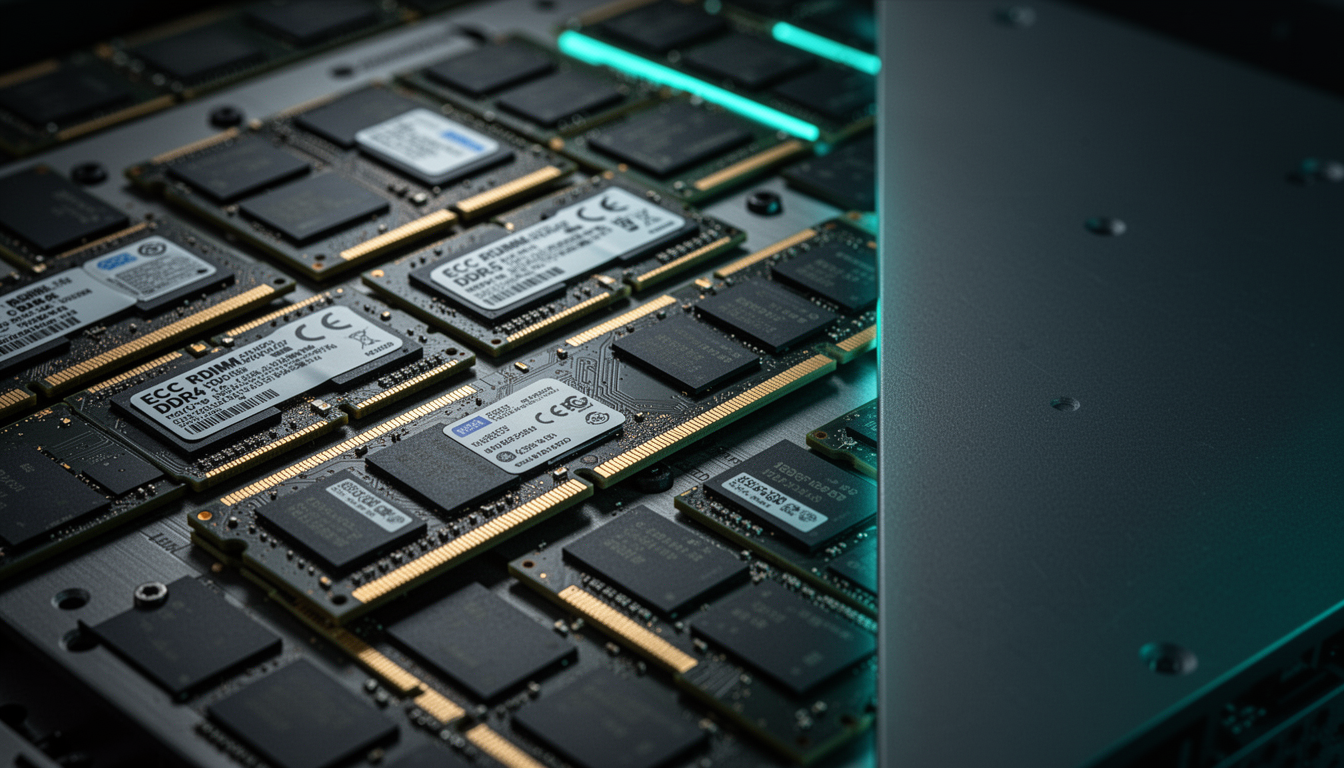 DRAM Pulse Issue 4 — server memory modules in datacenter-adjacent macro composition